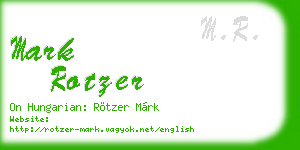 mark rotzer business card